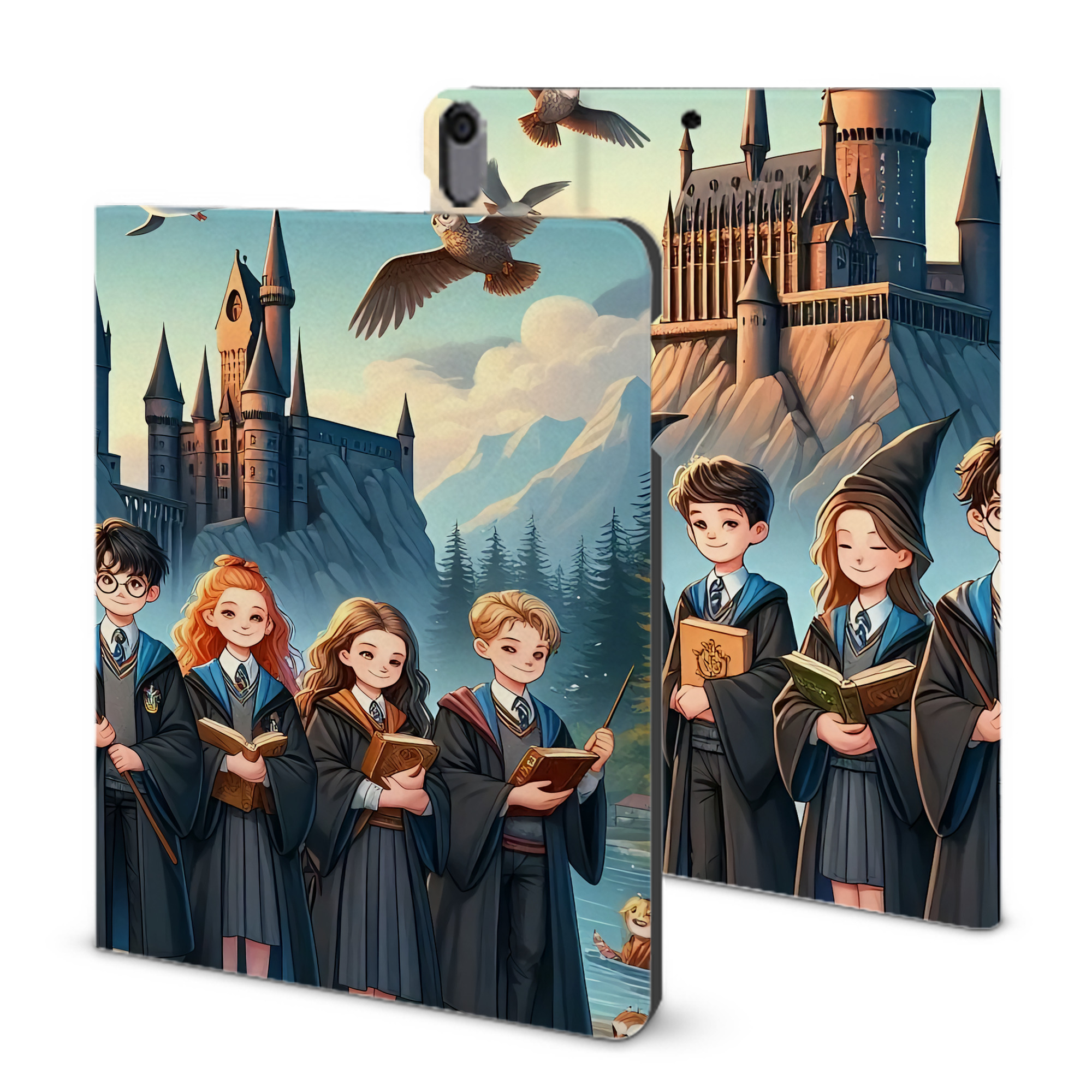 （画像用） Harry Potter ハリー・ポッターシリーズ IPad ケース ブック型 PUレザー TPU 耐衝撃 軽量 薄型 ペン収納なし 全面保護 IPad 各モデル対応